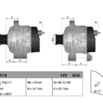 Denso Alternatör 90A 12V  - 51714791