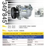 926000097R KALE-349845 / KALE KLİMA KOMPRESÖRÜ  DACIA DUSTER 1.6 16V 2010>2018 LOGAN-SANDERO 1.6 - 1.5DCI 2008>