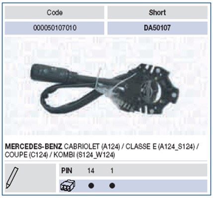 SINYAL KOLU MERCEDES E CLASS W124 - TOPRAN