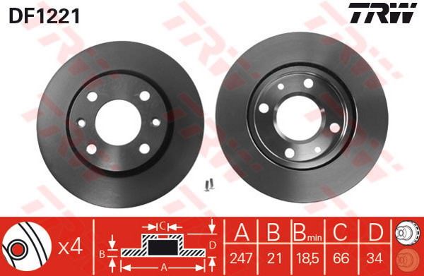 FREN DİSKİ ÖN 106 91> 205 86> 206 98> 306 93> 309 / AX 88> SAXO 96> XSARA 97> HAVALI 247mm - BOSCH