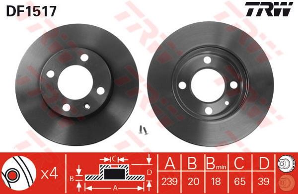 FREN DİSKİ ÖN GOLF III 91> GOLF II 83> GOLF I 74> POLO CLASSIC 95> JETTA II 84>91 JETTA I 80>84 SANTANA 81> VENTO 91> / 80 / CORDOBA 93> IBIZA HAVALI 239mm - BOSCH