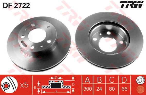 FREN DİSKİ ÖN DUCATO 94>16 / BOXER 94>16 / JUMPER 94>16 HAVALI 300mm - BOSCH