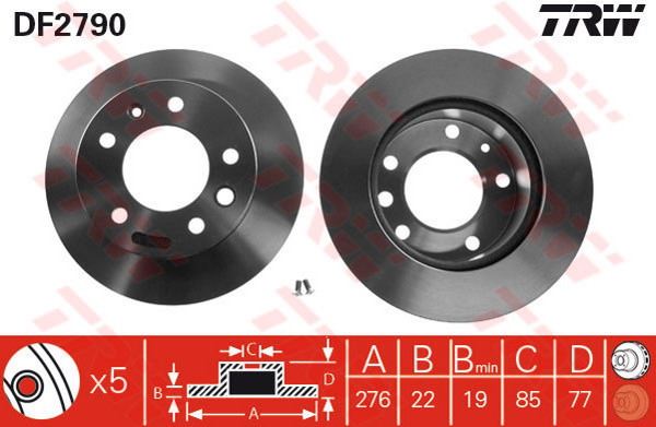 FREN DİSKİ ÖN LT28-35 96>06 LT28-46 96>06 / SPRINTER 95>06 HAVALI 276mm - BOSCH