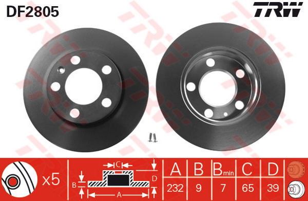 FREN DİSKİ ARKA GOLF IV 97> BORA 99> / A1 10> A2 00> A3 96> / CORDOBA 02> TOLEDO II 98> TOLEDO IV 12> IBIZA IV 01> IBIZA V 08> LEON 99> / FABIA OCTAVIA I 96> ROOMSTER 06> RAPID 12> DÜZ 232mm - BOSCH