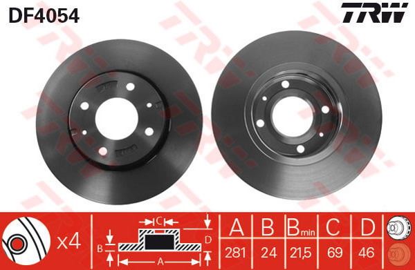 FREN DİSKİ ÖN CARISMA 95> / S40 95> V40 95> HAVALI 281mm - BOSCH