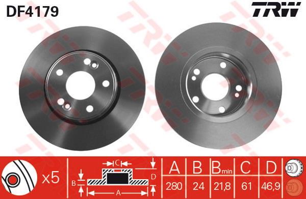 FREN DİSKİ ÖN LAGUNA II 01> HAVALI 280mm 5 BİJON - BOSCH