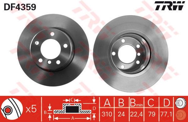 FREN DİSKİ ÖN BMW 5 E60 E61 04> 310×24 5 DELİK HAVALI - BOSCH