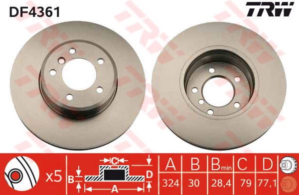 FREN DİSKİ ÖN BMW 5 E60 E61 BMW 6 E63 HAVALI 324mm - BOSCH