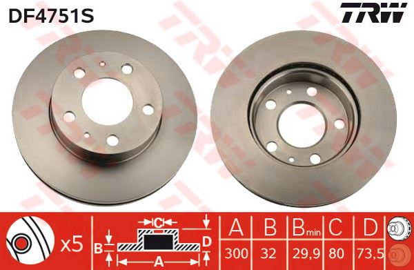 FREN DİSKİ ÖN DUCATO III 06> / BOXER III 06> / JUMPER III 06> HAVALI 300mm - BOSCH