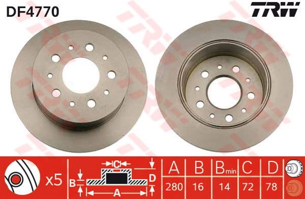 FREN DİSKİ ÖN 14Q DUCATO III 06> / BOXER III 06> / JUMPER III 06> HAVALI 280mm - BOSCH