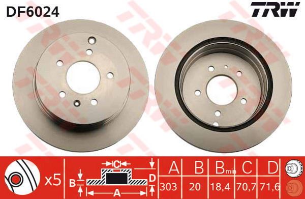 FREN DISKI ARKA HAVALI (303-5)-(CHEVROLET  CAPTIVA 07/12/OPEL  ANTARA 07/12 ) - BOSCH