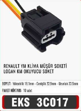 RENAULT YM KLIMA MUSUR SOKETI OKUYUCU SOKET - ERIMTI