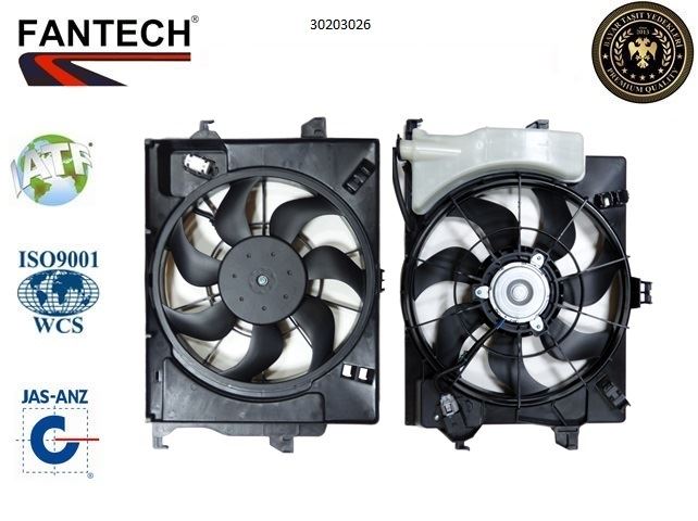 FAN MOTORU HYUNDAI ACCENT YUMURTA KASA X-3 1.3-1.5 1999-2006 94-00 - FANTECH