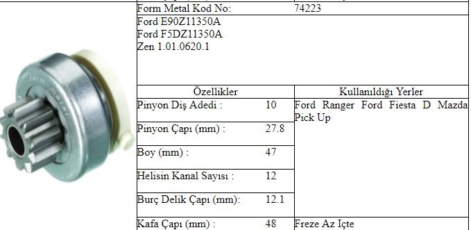 DISLI 10 DIS B.KAFA FORD RANGER - FORM