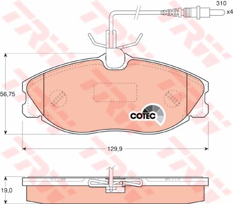 FREN BALATASI ÖN FİŞLİ 406 95> 607 00> / XSARA 97> 2.0 16V - BOSCH1