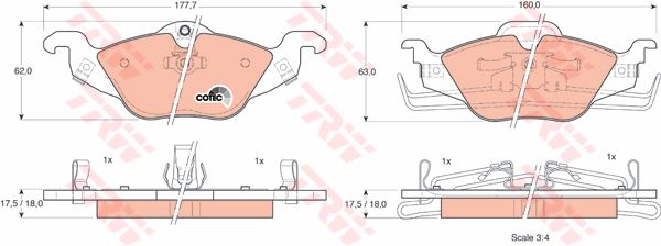 DISK BALATA OPEL-FRON B 09-98 ON GDB1436 - PROWALLE1