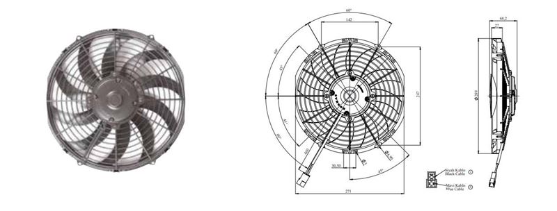 24V 10 KOMPLE YASSI INCE EMICI AKSIYEL HELIS FANLI - KORMAS1