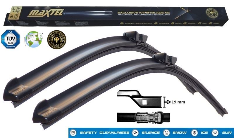 SİLECEK SÜPÜRGESİ 500 L (199) (12-) / FIESTA VII JD-JH (08-12) MUZ TİPİ 26"+15" 650mm+380mm - MAXTEL1