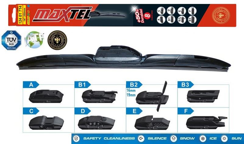 SİLECEK SÜPÜRGESİ UNIVERSAL HYBRID 8 APARAT 28" 700mm - MAXTEL1