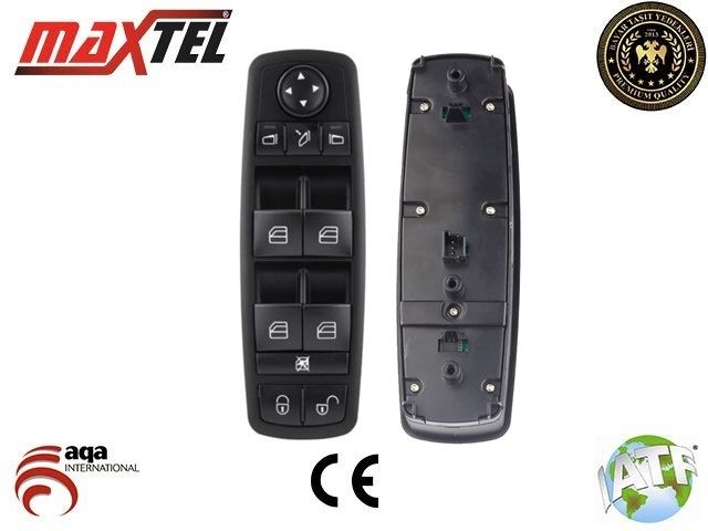 CAM KALDIRMA ANAHTARI MERCEDES  W169 - W245 AYNA KATLAMALI SIYAH 1698206710 - MAXTEL1
