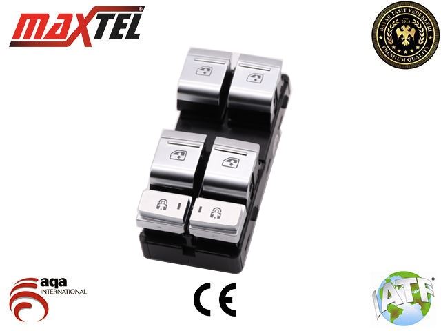 CAM KALDIRMA ANAHTARI AUDI A6 2018- SOL DÖRTLÜ GÜMÜS 10 PIN 4KD0959851C - MAXTEL1