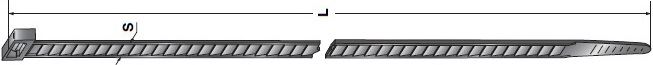 TESİSAT KELEPÇESİ SİYAH TIRTIRLI360×4.8MM - MTA