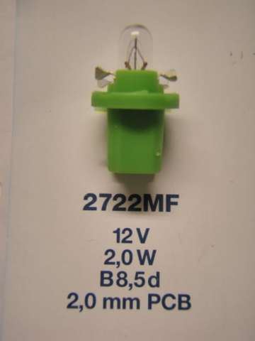12V 2W DİPSİZ AMPÜL DUYLU KUF YEŞİL OPEL - OSRAM