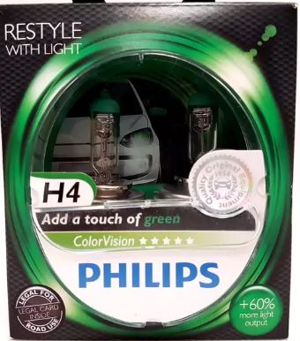 PHILIPS H4 12V YEŞİL COLOR VISION - PHILIPS