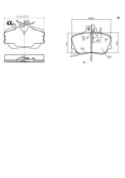 FREN BALATASI ÖN W202 C SERİSİ C180 C200 C220 C230 C250 C280  - PROWALLE1