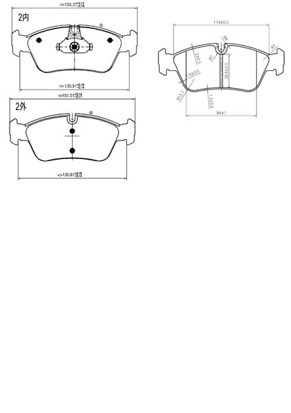FREN BALATASI ÖN BMW 3  E46 BMW Z3  1998> 2.0 2.2 2.8 BMW Z4  E85 - PROWALLE1