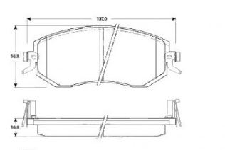 DISK BALATA SUBARU FORESTER LEGACY ON GDB3519 - PROWALLE1