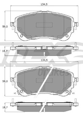 DİSK FREN BALATA TOYOTA COROLLA ÖN 2019- GDB2349 0986424898 - PROWALLE1