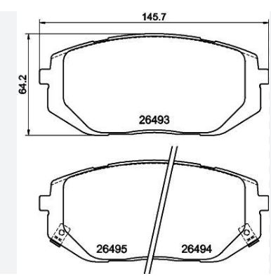 FREN BALATA HYUNDAI TUCSON 2022 - PROWALLE1