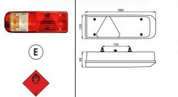 MULTILAMP ÜÇGEN REFLEKTÖRLÜ AMP 24V AMPÜL SOKETLİ - SABA
