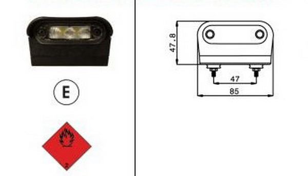 SABA LED PLAKA LAMBA 24V  - SABA