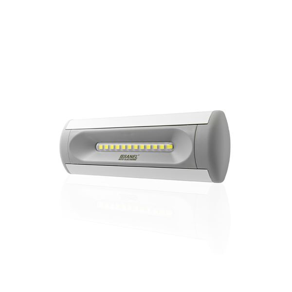 LEDLI CEVRE AYDINLATMA BEYAZ GOVDE 12V-24V 24 LEDLİ 12W ACILI DIS AYDINLATMA E ONAY SU GECIRMEZ - SANEL1
