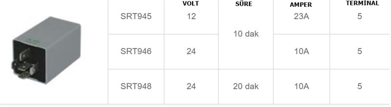 YAN AYNA REISTANS RÖLESİ 24V TEMSA ISUZU - SANEL