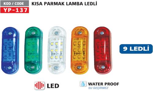 DEKOR LAMBA 9 LEDLİ SARI KIRMIZI BEYAZ - YÜCE