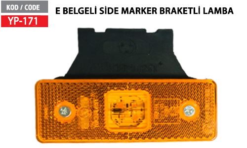 SIDE MARKER LEDLI BRAKETLI E6 BELGELI 12-24 UYUMLU - YÜCE