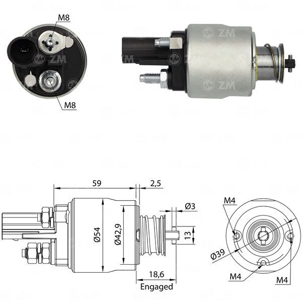 MARŞ OTOMATİĞİ CADDY GOLF PASSAT SEAT YM AUDI YUVARLAK SOKETLİ SNLS 593 594617 458214 458216 - ZM