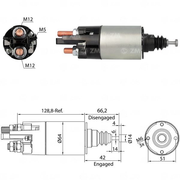 MARS OTOMATIGI 24V MERCEDES ACTROS TRAVEGO 39MT 19mm KULAKSIZ A0011526710 YS75 - ZM